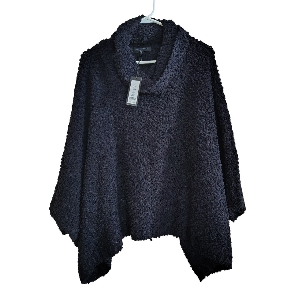 NWT Romeo + Juliet Couture Oversized Charcoal Poncho Shirt Turtle neck Medium
